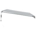vidaXL Automaticky zaťahovacia markíza LED antracit a biela 450x350 cm