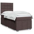 vidaXL Posteľný rám boxsping s matracom hnedý 80x200 cm látka