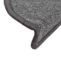 vidaXL Schodové rohože 20 ks 56x17x3 cm tmavošedé polkruhové