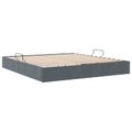 vidaXL Otomanový posteľný rám s úložiskom Tmavosivá 160 x 200 cm Zamat