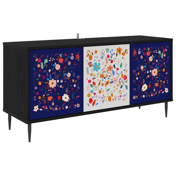 vidaXL TV skrinka MAINZ 102 x 33 x 51 cm Čierny dub Kompozitné drevo