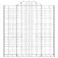 vidaXL Oblúkový gabionový kôš 7 ks 200x30x200/220cm pozinkované železo
