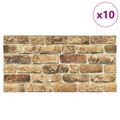 vidaXL Nástenné panely 10 ks 100 x 50 cm Tmavý piesok EPS pena