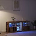 vidaXL LED komoda Staré drevo 162 x 37 x 67 cm Kompozitné drevo