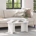 vidaXL Konferenčný stolík Biela 80 x 39,5 x 35 cm Borovicový masív
