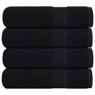 vidaXL Osušky do kúpeľne FROGN 4 ks čierne 100x150 cm 360 g/m²