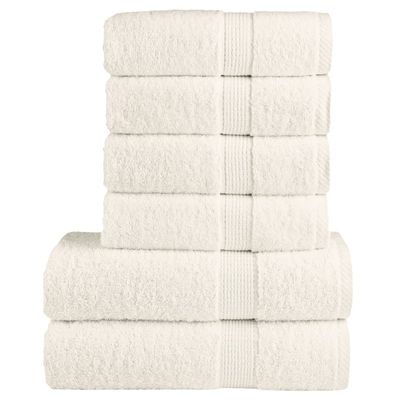 vidaXL 6-dielna prémiová sada uterákov SOLUND zelená 600 g/m²