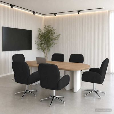 vidaXL Otáčacie stoličky k stolu 6 ks 54 x 58 x 90 cm Čierna Látka