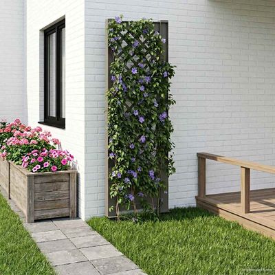 vidaXL Trellis s hrotom Sivá 43 x 6 x 165 cm PP