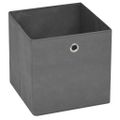 vidaXL Úložné boxy 4 ks, netkaná textília 28x28x28 cm, sivé