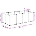 vidaXL Klietka pre malé zvieratá čierna 144x74x46,5 cm PP a oceľ
