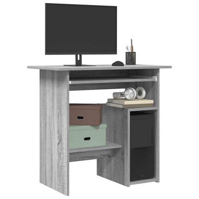 vidaXL Stôl sivý dub sonoma 80x45x74 cm spracované drevo