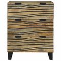 vidaXL Servírovacia skriňa Hnedá 60 x 33,5 x 75 cm Mangový masív