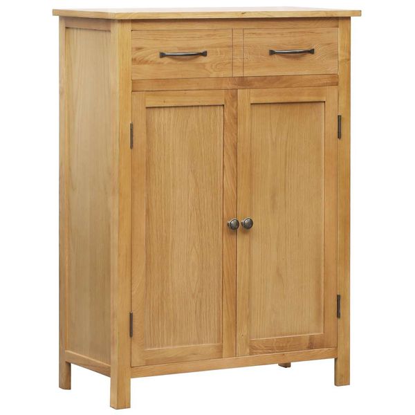 vidaXL Skrinka na topánky 76x37x105 cm, dubový masív