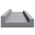 vidaXL Poličky na zarámované obrázky 2 ks sivé 40x9x3 cm MDF
