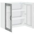 vidaXL Nástenný sklenený kabinet LUCCA Sivá sonoma 80 x 31 x 80 cm