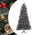 vidaXL Umelý vianočný stromček Zelená 240 cm PVC, plast a oceľ