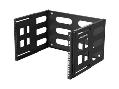 Skladací držiak pro montáž na stenu 19'' 6U rack 497x400/240 čierny lanberg