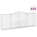 vidaXL Oblúkové gabionové koše 25 ks 400x50x140/160 cm pozink. železo