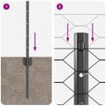 vidaXL Hexagonálny plot s stĺpom 10 x 0,6 m PVC potiahnutá oceľ Sivá