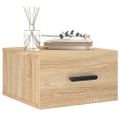 vidaXL Nástenné nočné stolíky 2 ks dub sonoma 35x35x20 cm