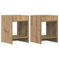 vidaXL Stojan na rastliny 2 ks Dub artisan 30 x 30 x 40 cm