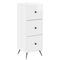 vidaXL Zásuvkový kabinet Biela s vysokým leskom 33 x 34,5 x 90 cm