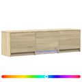 vidaXL TV skriňa s LED 140 x 34 x 40 cm Sonoma dub Konštruované drevo