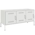 vidaXL TV skrinka biela 100,5x39x50,5 cm oceľ