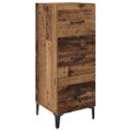 vidaXL Servírovacia skriňa Staré drevo 34,5 x 34 x 90 cm