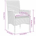 vidaXL 5-dielna záhradná jedálenská súprava+podložky, polyratan+sklo