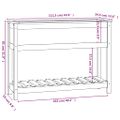 vidaXL Kvetináč s policou medovohnedý 111,5x34,5x81cm masív. borovica