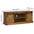 VidaXL TV skrinka HALDEN 2 posuvne dvere 150x40x60 cm Masiv