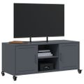 vidaXL TV skrinka antracit 100,5x39x43,5 cm oceľ