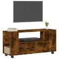 vidaXL TV skrinka dymový dub 102x34,5x43 cm kompozitné drevo