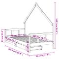 vidaXL Rám detskej postele so zásuvkami 90x200 cm masívna borovica