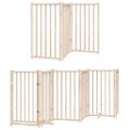 vidaXL Brána pre psa s dverami skladacia 9 panely 450cm topoľové drevo