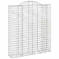 vidaXL Oblúkové gabionové koše 20 ks 200x50x220/240 cm pozinkované železo
