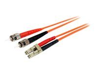 Startech 2m Fiber Optic Cable - Multimode Duplex 62.5/125 - LSZH - LC/ST - OM1 - LC to ST Fiber Patch Cable (FIBLCST2) - Sieťový kábel - multirežim LC (M) do ST niekoľko režimov (M) - 2 m - 2 m - optické vlákno - duplex - 62,5 / 125 mikrón