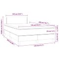 vidaXL Boxspring posteľ s matracom sivohnedý 120x200 cm látka