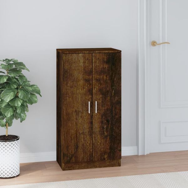 vidaXL Botník dymový dub 55x35x108 cm spracované drevo