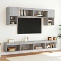 vidaXL TV skrinky s LED svetlami 2 ks sivé sonoma 100x30x30 cm