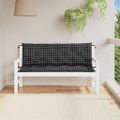 vidaXL Podložky na záhradnú lavičku 2ks čierne kocky 150x50x7 cm látka