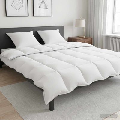 vidaXL Zimný prehoz Biela 260 x 220 cm Bambus