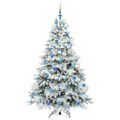 vidaXL Umelý vianočný stromček s 300 LED-i Biela 180 cm PE a PVC
