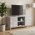vidaXL TV skrinka 102 x 34,5 x 50 cm Betónovo sivá Kompozitné drevo