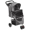 vidaXL Skladací kočík pre psa sivý 80x46x98 cm oxfordská tkanina