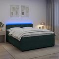 vidaXL Posteľ boxspring s matracom Tmavozelená 140 x 200 cm Zamat