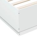 vidaXL Posteľný rám s LED svetlami biely 140x200 cm kompozitné drevo