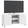vidaXL TV skrinka 102 x 34,5 x 52 cm Biela s vysokým leskom